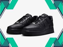 Nike Air Force 1 Low Black Perforations shoes: Detailed look