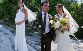 In Photos: Kristen, widow of NHL star Jimmy Hayes, flaunts her baby bump at wedding with her new husband, Evan