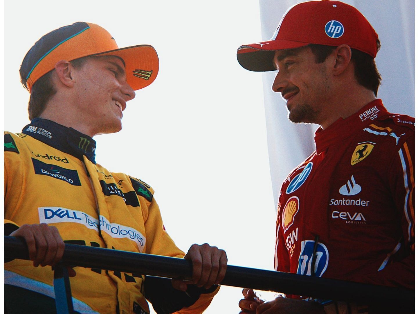 Oscar Piastri and Charles Leclerc (Image via Oscar Piastri on X @OscarPiastri)