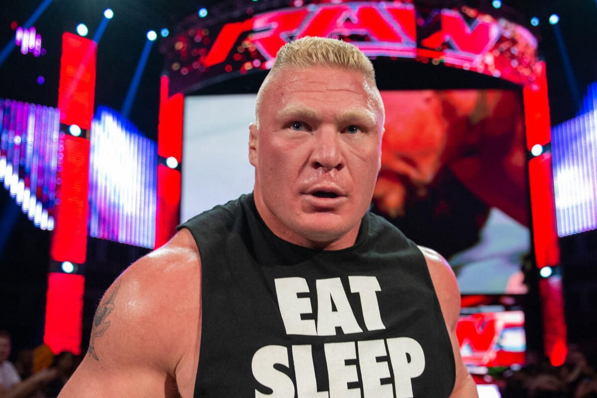 A WWE legend has a reaction to a clip showing his match with Brock Lesnar [Image Credits: WWE Images]