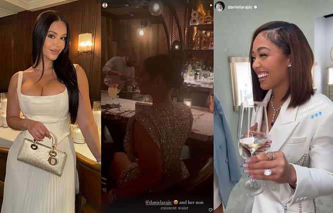 “Her non existent waist” - Jordyn Woods shouts out Paul George's wife Daniel Rajic posing in a Zara dress