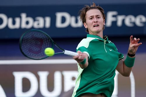 Sebastian Korda at the Dubai Duty-Free Tennis Championships.