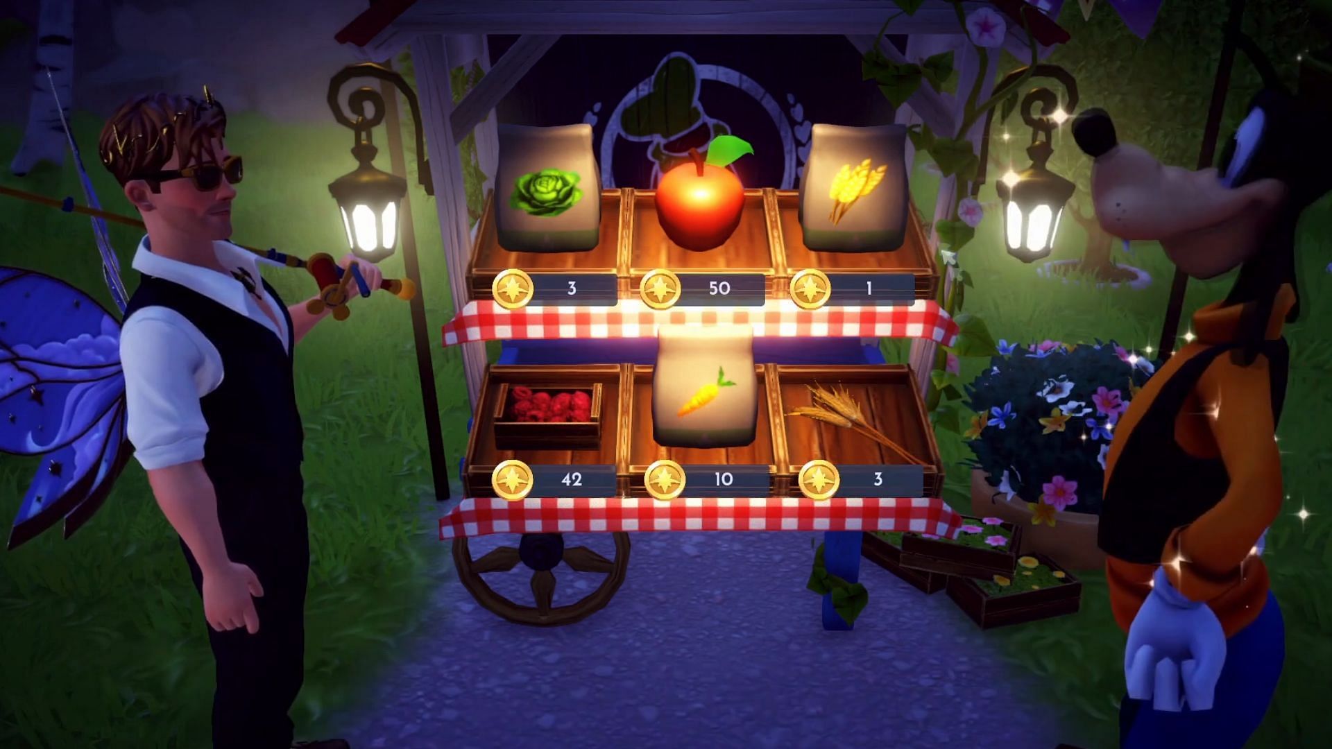 Wheat can be purchased from Goofy&#039;s Stall for three Star Coins (Image via Gameloft || YouTube @Quick Tips)