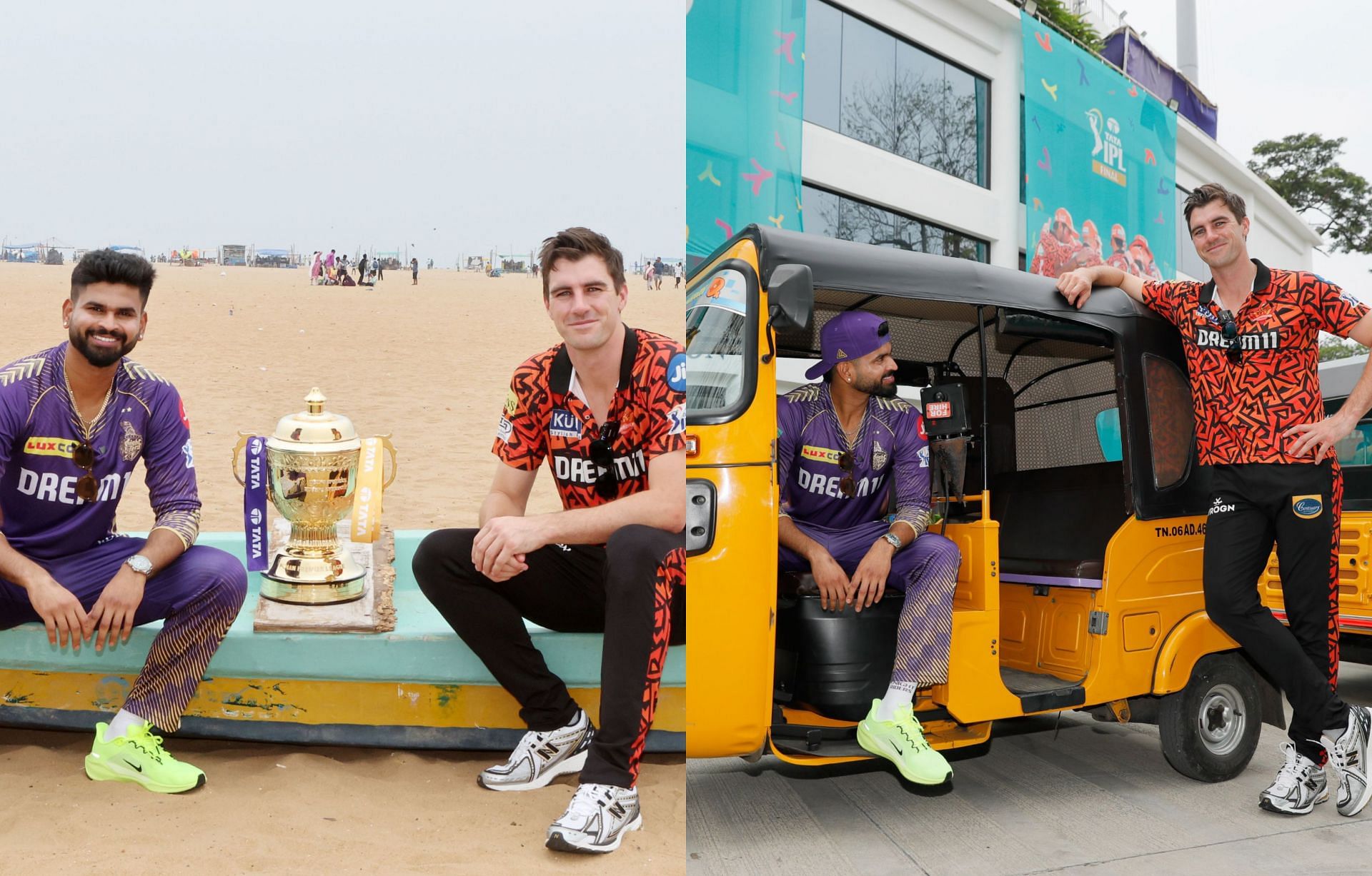 Shreyas Iyer and Pat Cummins with IPL 2024 trophy. (PC: IPL/X)