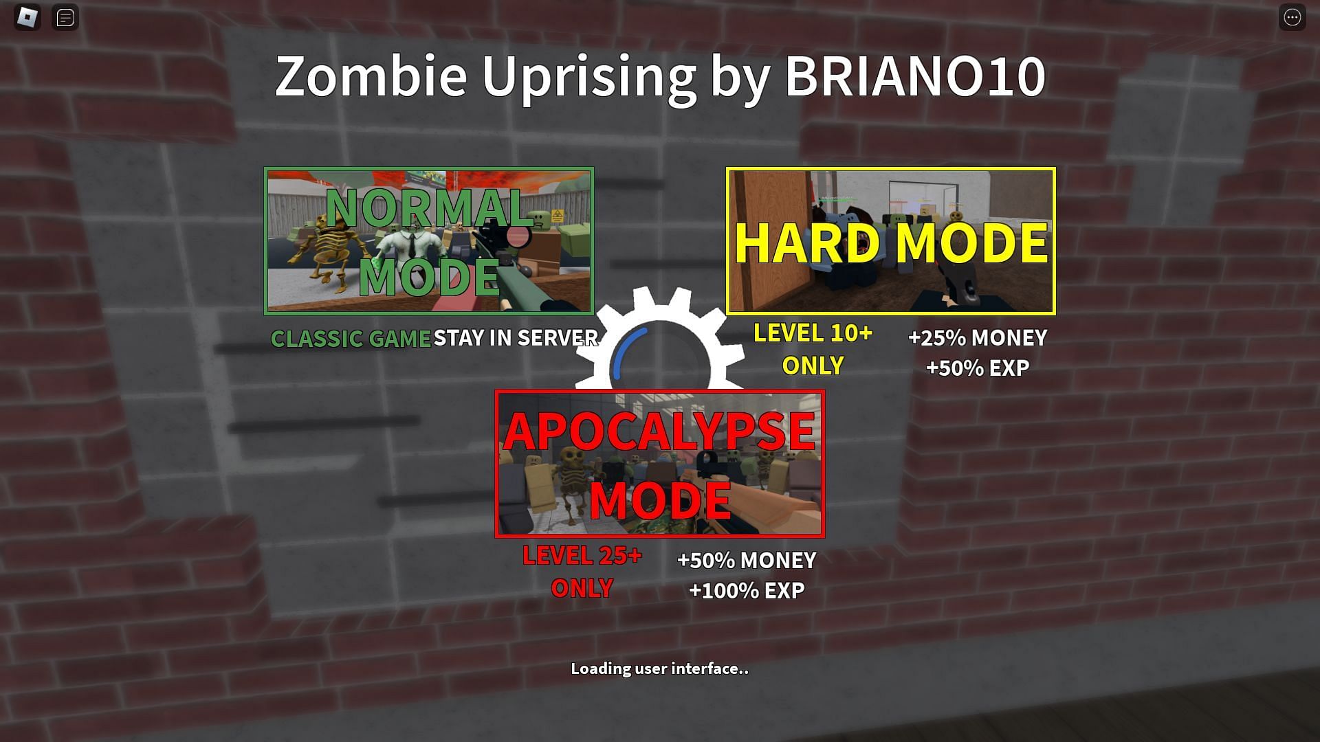 Choosing a game mode (Image via Roblox)