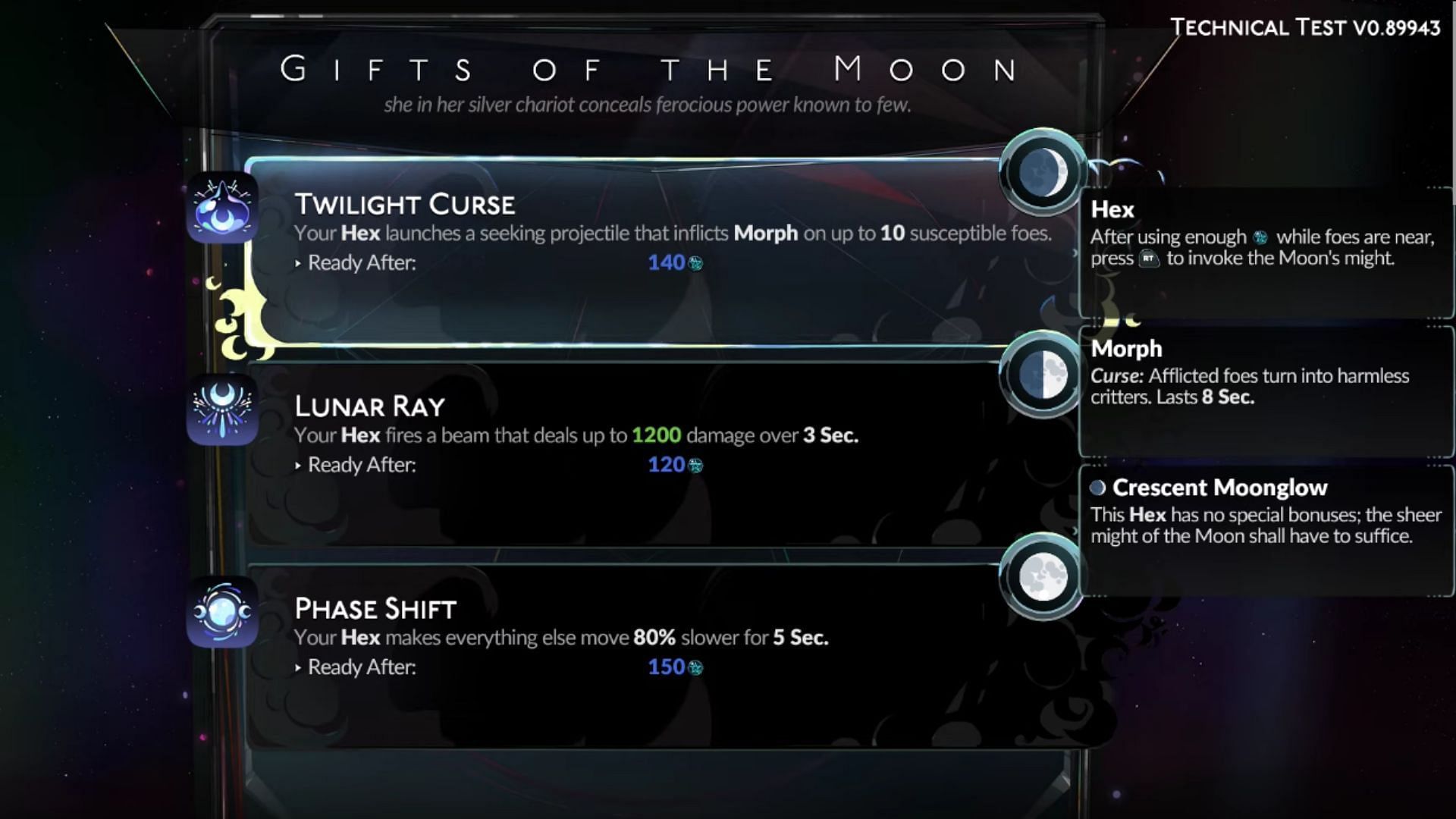 Moonglows provide additional upgrade points to Gifts of the Moon. (Image via Supergiant Games || YouTube/@Best Indie Games)