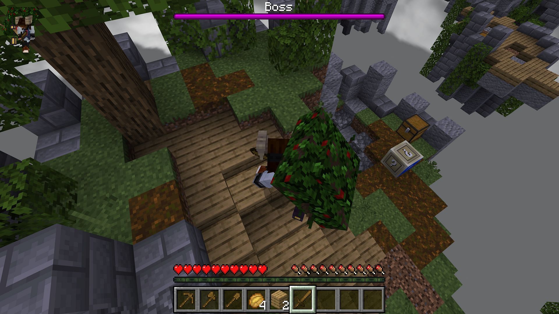 Blindly running around is a great example of stalling (Image via Mojang)