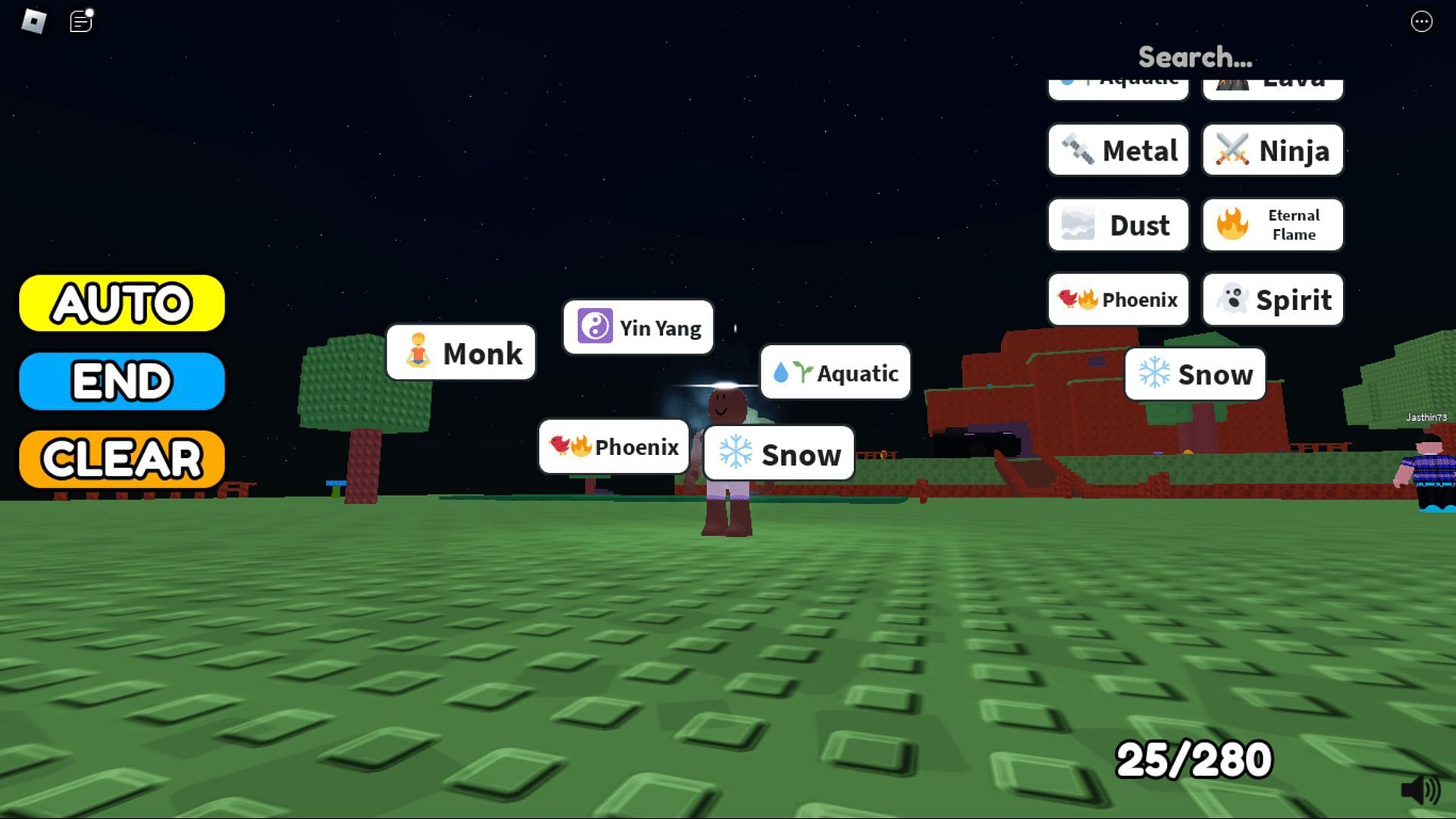 Multiple Auras in Aura Craft (Image via Roblox)