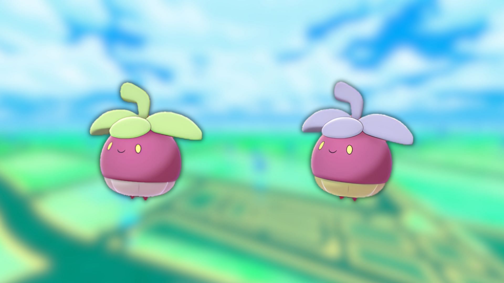 Bounsweet and its shiny variant (Image via The Pokemon Company)