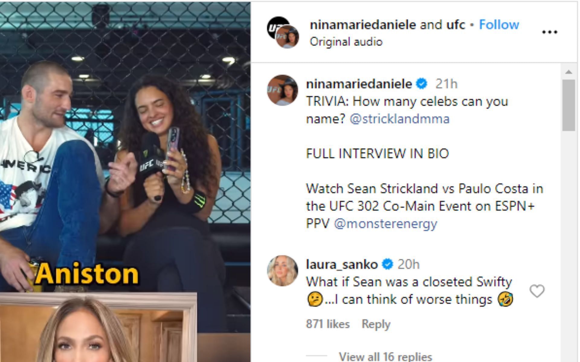 Laura Sanko reacts to Sean Strickland&#039;s video