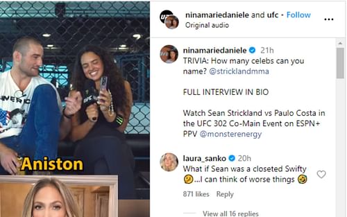 Laura Sanko reacts to Sean Strickland's video