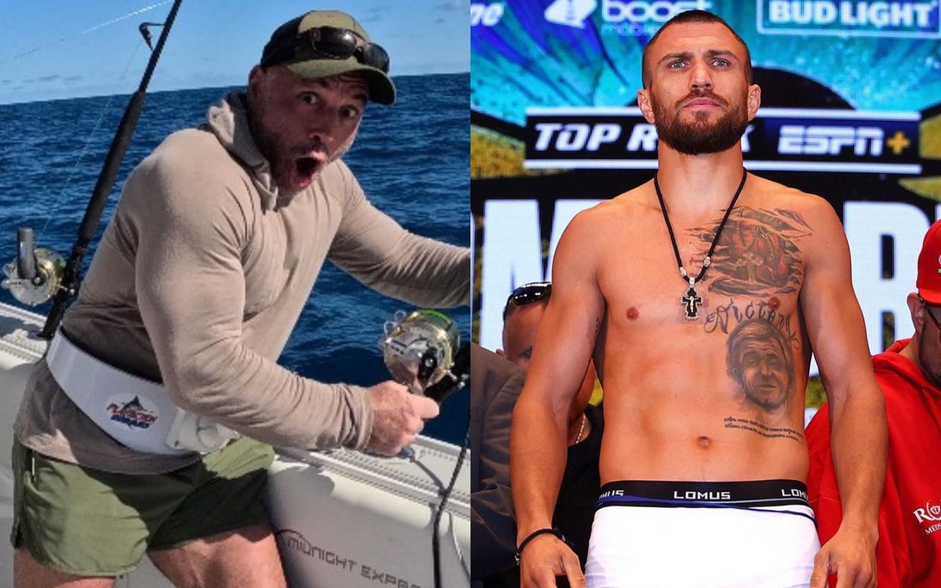 Joe Rogan (left) once lauded Vasiliy Lomachenko (right) as one of the best boxers of all time [Images courtesy @lomachenkovasiliy on Insatgram and Asset library]