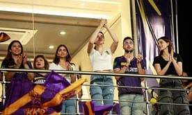 [Watch] Ananya Pandey, Suhana Khan, and Juhi Chawla jump in joy after KKR's victory against MI in IPL 2024 clash at Eden Gardens