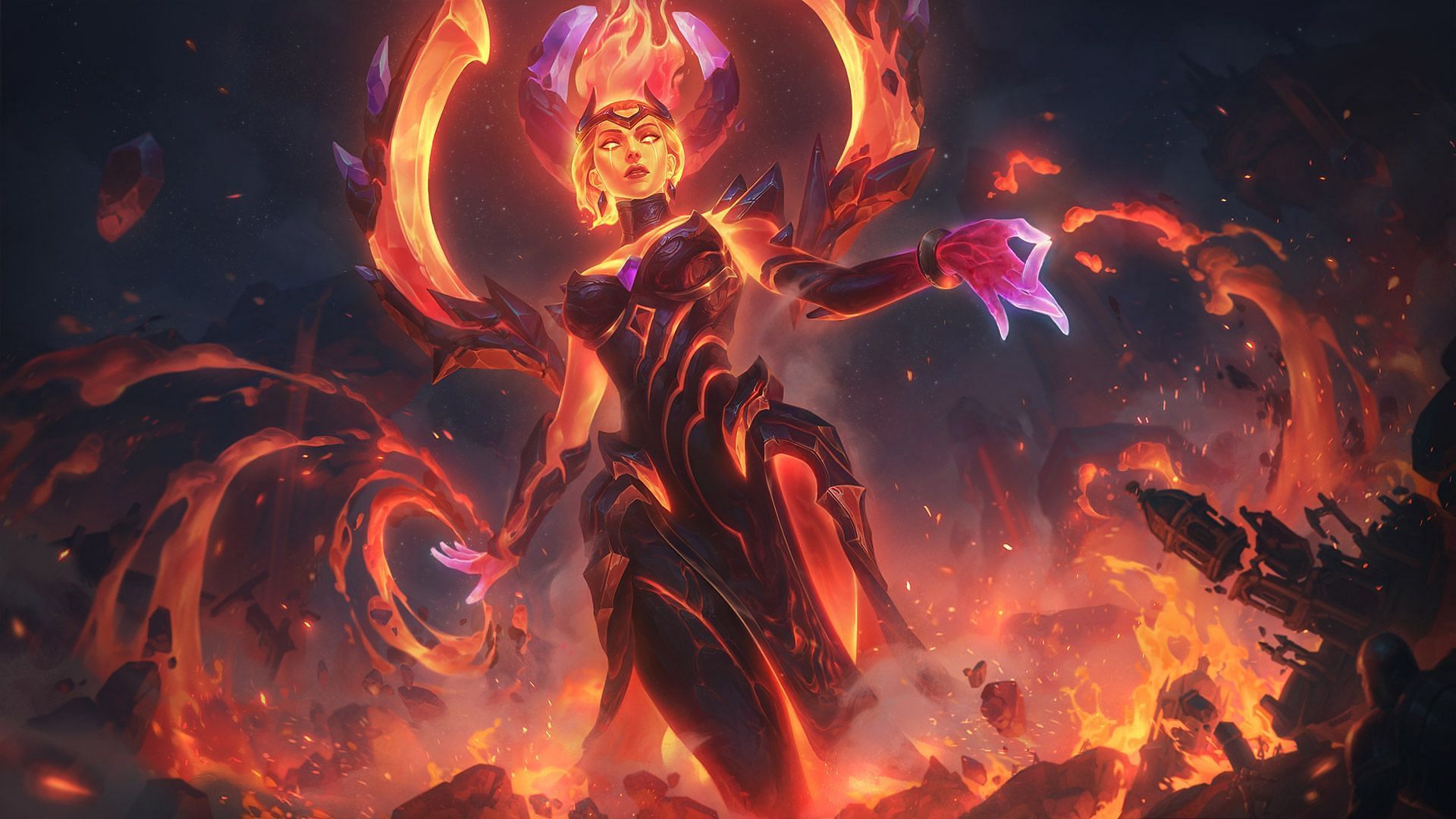 LoL Infernal 2024 Karma splash art (Image via Riot Games)