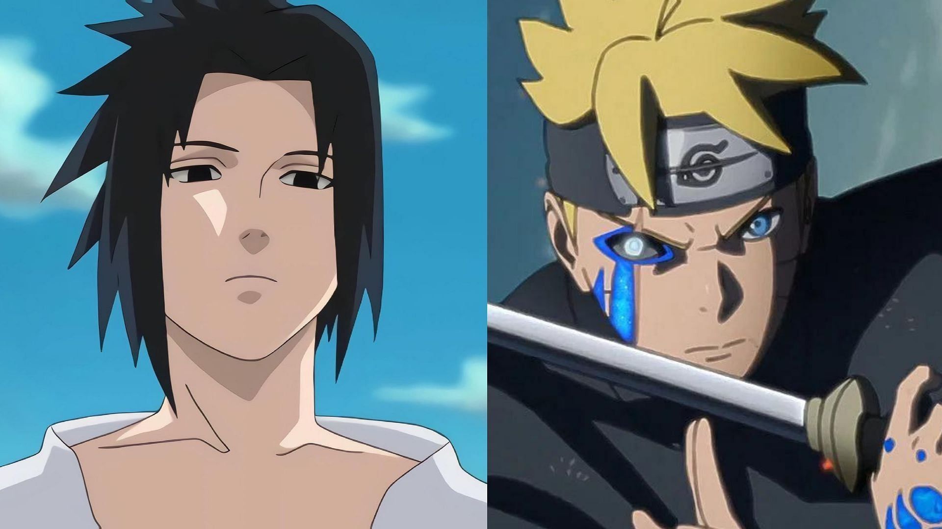 Sasuke and Boruto as seen in their anime (Image via Studio Pierrot)