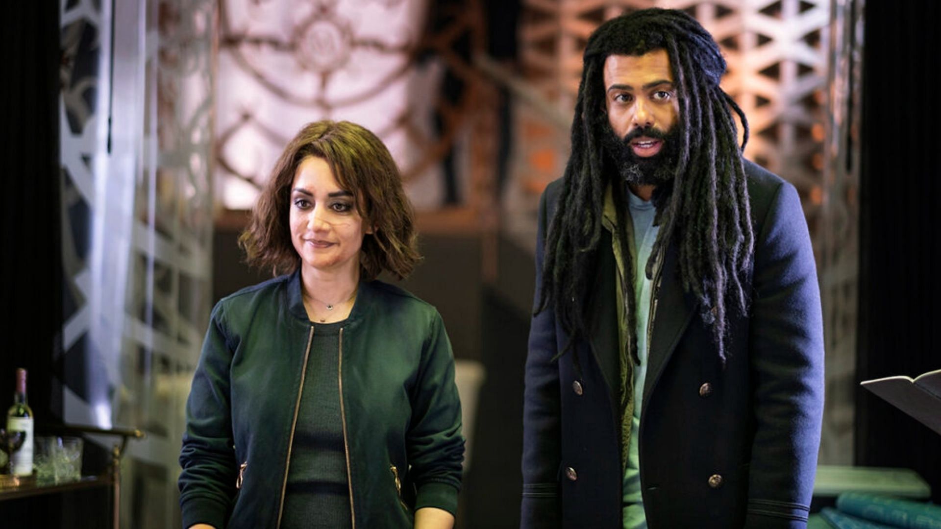 Asha and Andre, as seen in Snowpiercer (Image via TNT)