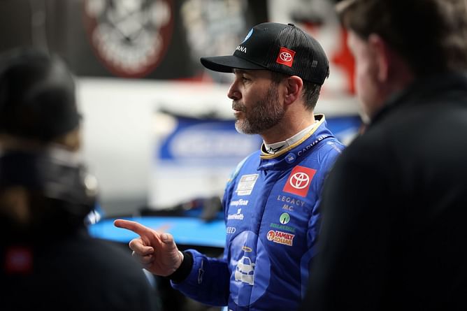 Jimmie Johnson “definitely not happy” following incident with Corey LaJoie after reported stare down