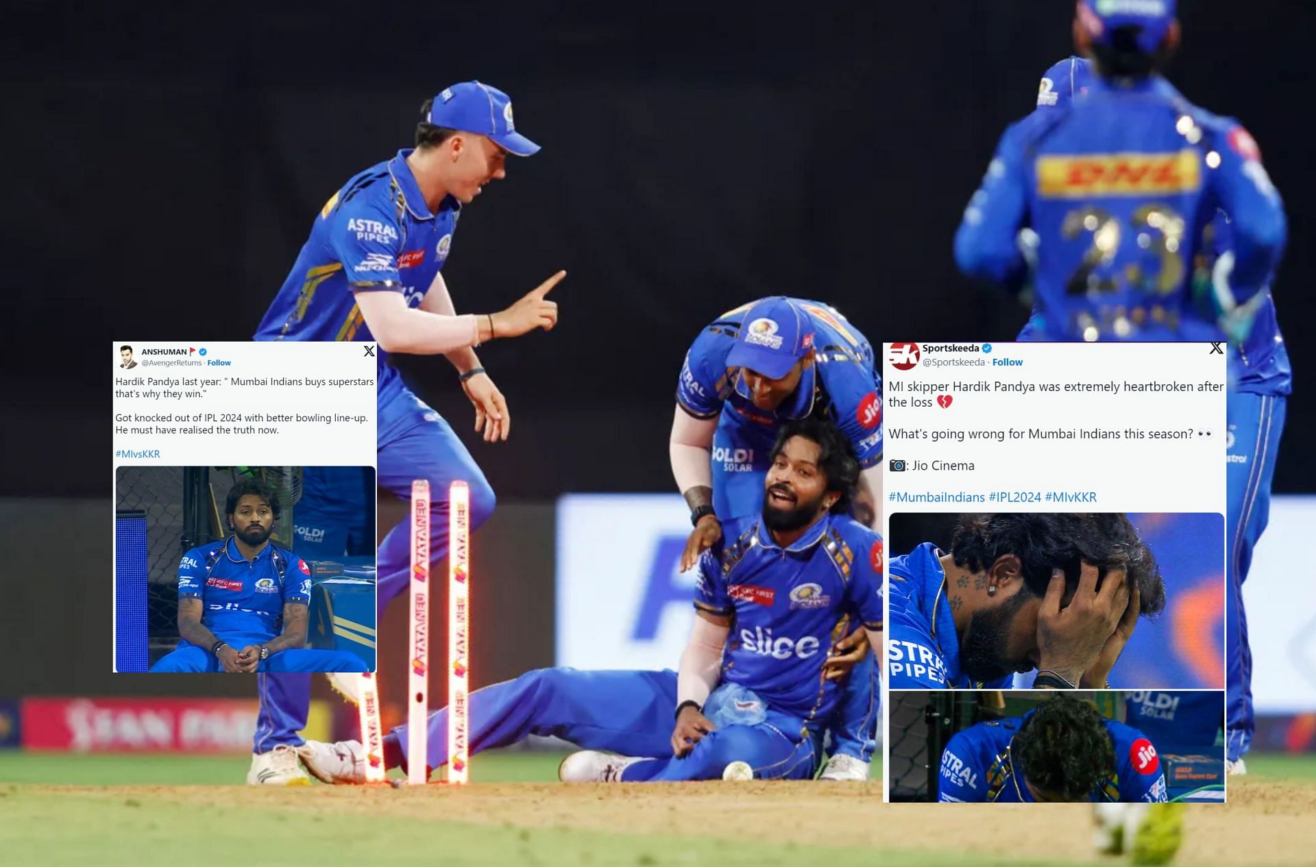 MI captain Hardik Pandya was disappointed after his team