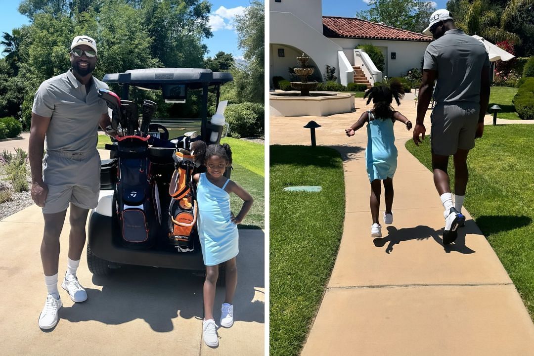 In Photos: Dwyane Wade takes daughter Kaavia to Golf course in adorable ...