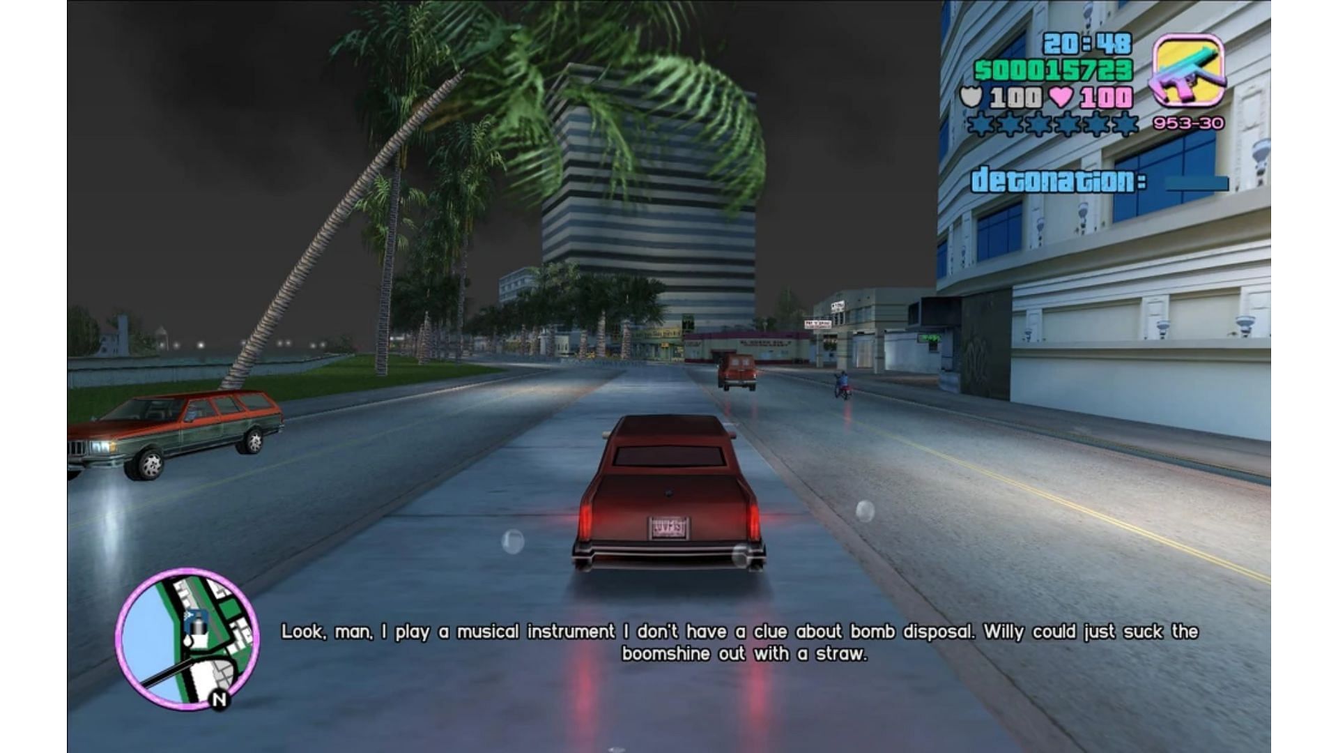 A screenshot from the Publicity Tour mission in Vice City (Image via GTA Wiki)
