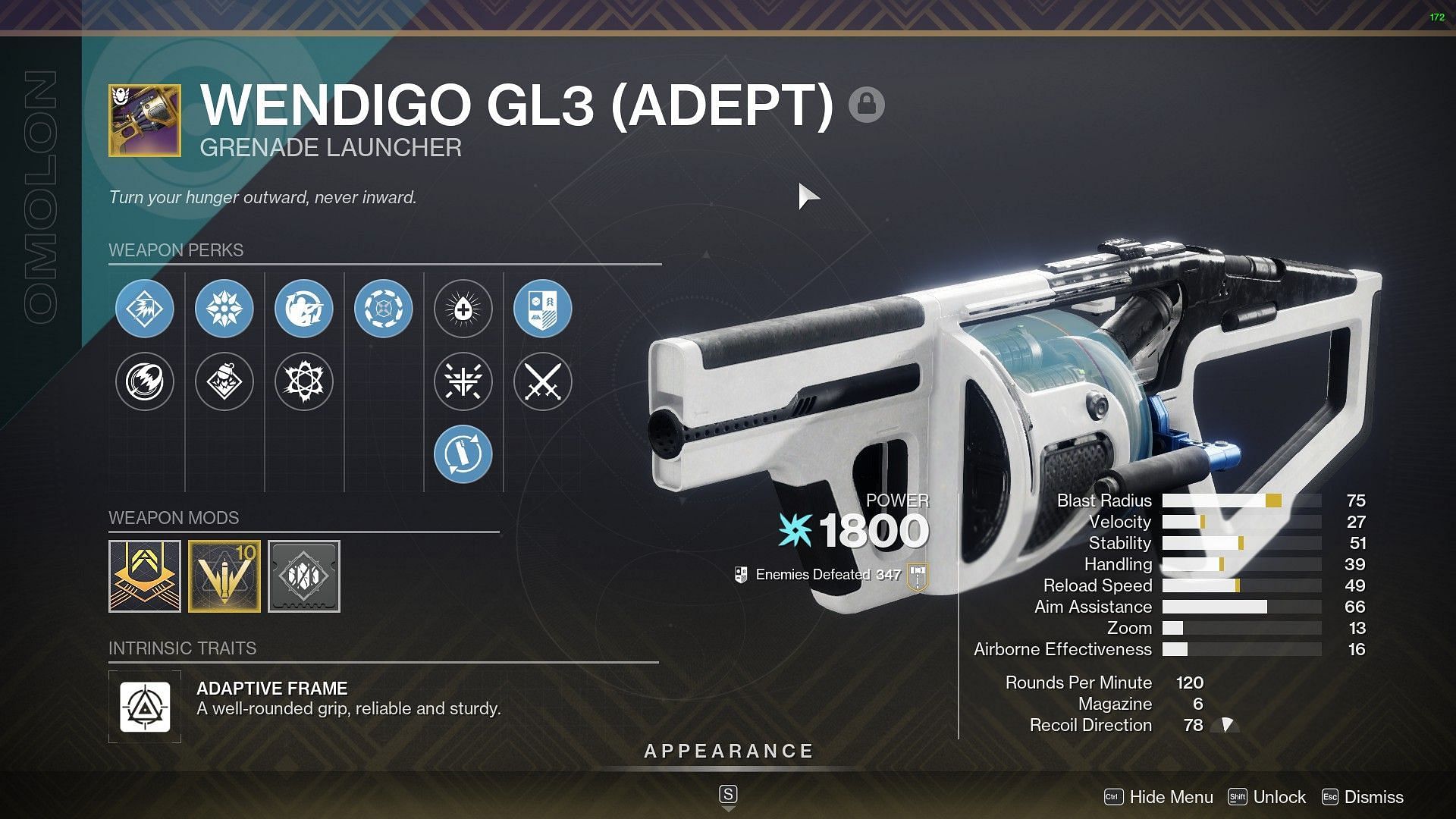 Wendigo GL3 Adept (Image via Bungie)