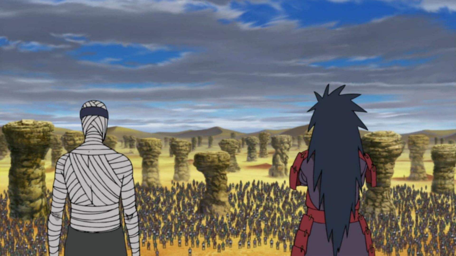 A snapshot from the 4th Great Ninja War in the Naruto Shippuden series (Image via Studio Pierrot)