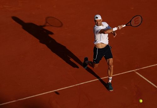 Dimitrov at the Rolex Monte-Carlo Masters - Day Five