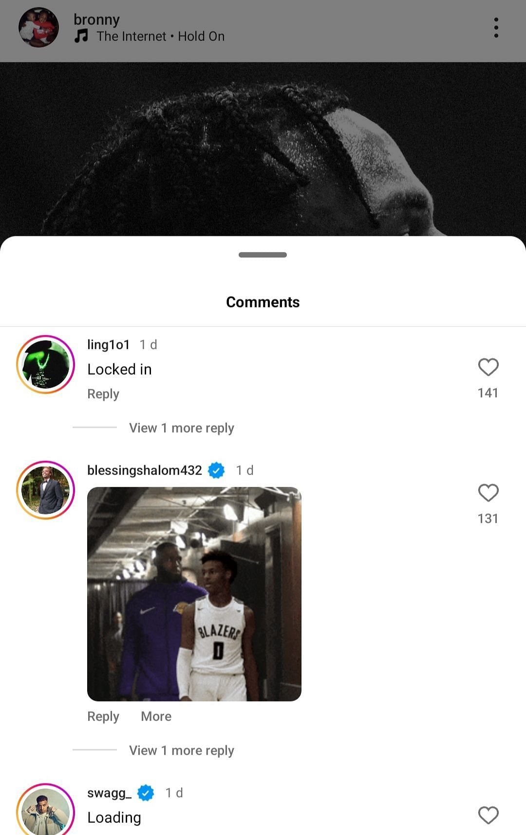 Bronny&#039;s IG comment section