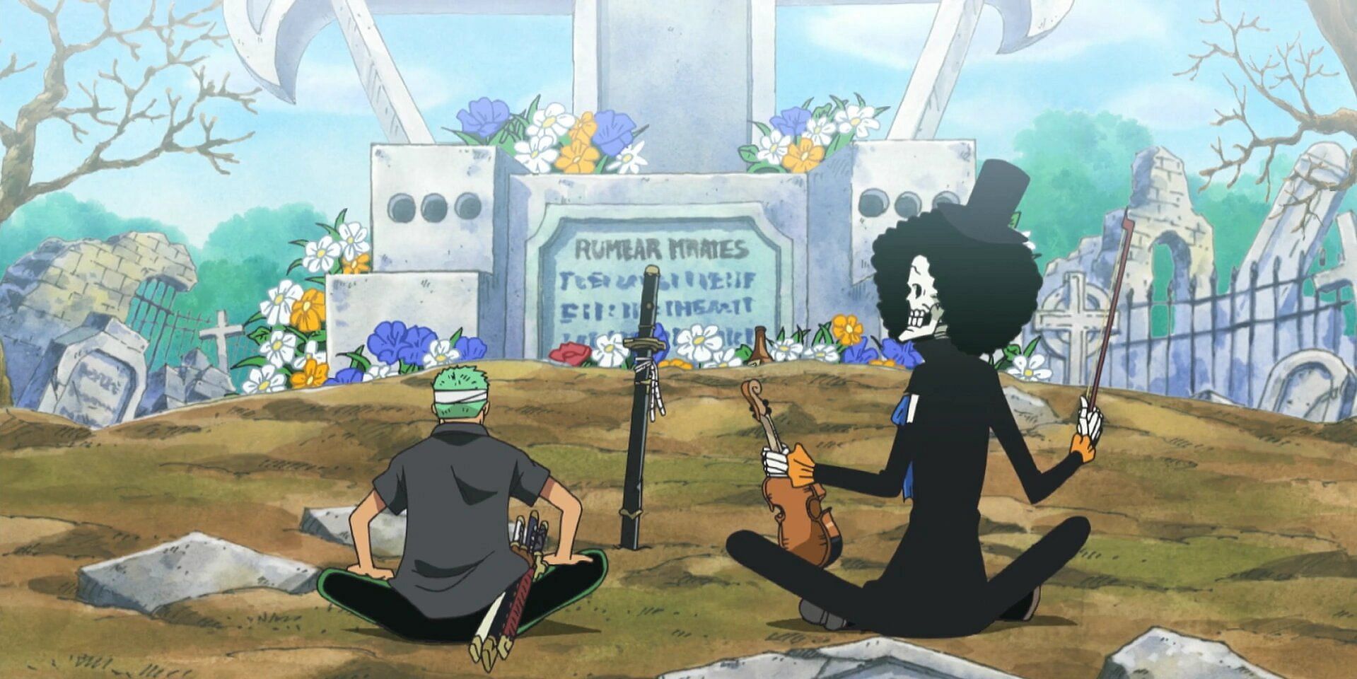 Zoro and Brook in the anime (Image via Toei Animation).