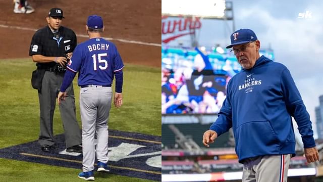 I love this man" - Rangers fans fired up after Bruce Bochy handed his  glasses to umpire following questionable call, leading to his ejection