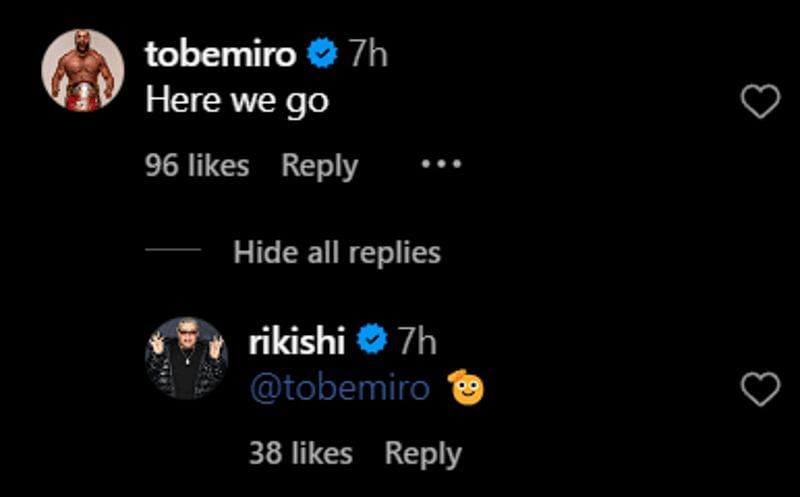 Miro&#039;s comment on Rikishi&#039;s post