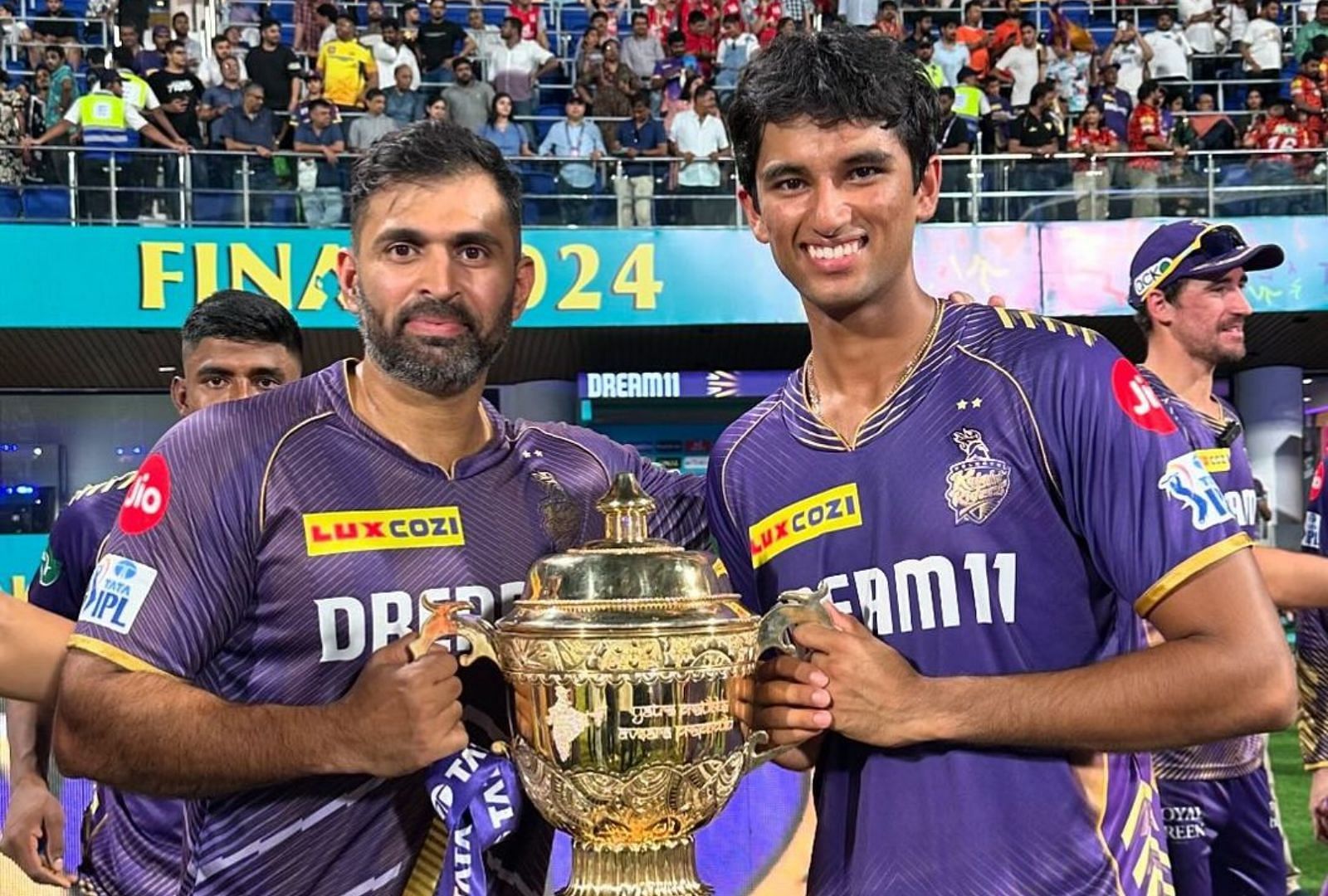 Angkrish Raghuvanshi (R) with his mentor Abhishek Nayar (L). (PC: Instagram)