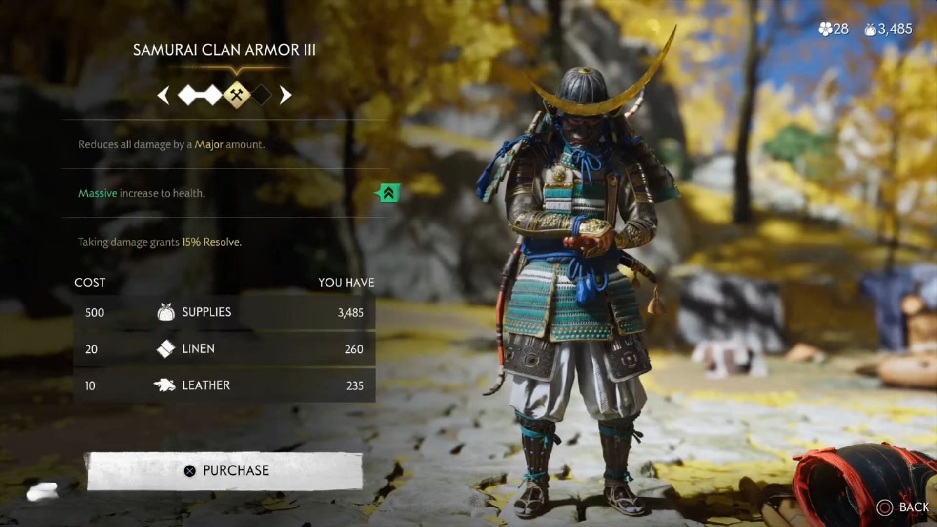 The Samurai Clan Armor is one of the coolest armor sets in Ghost of Tsushima (Image via Sucker Punch || YouTube/JorRaptor)