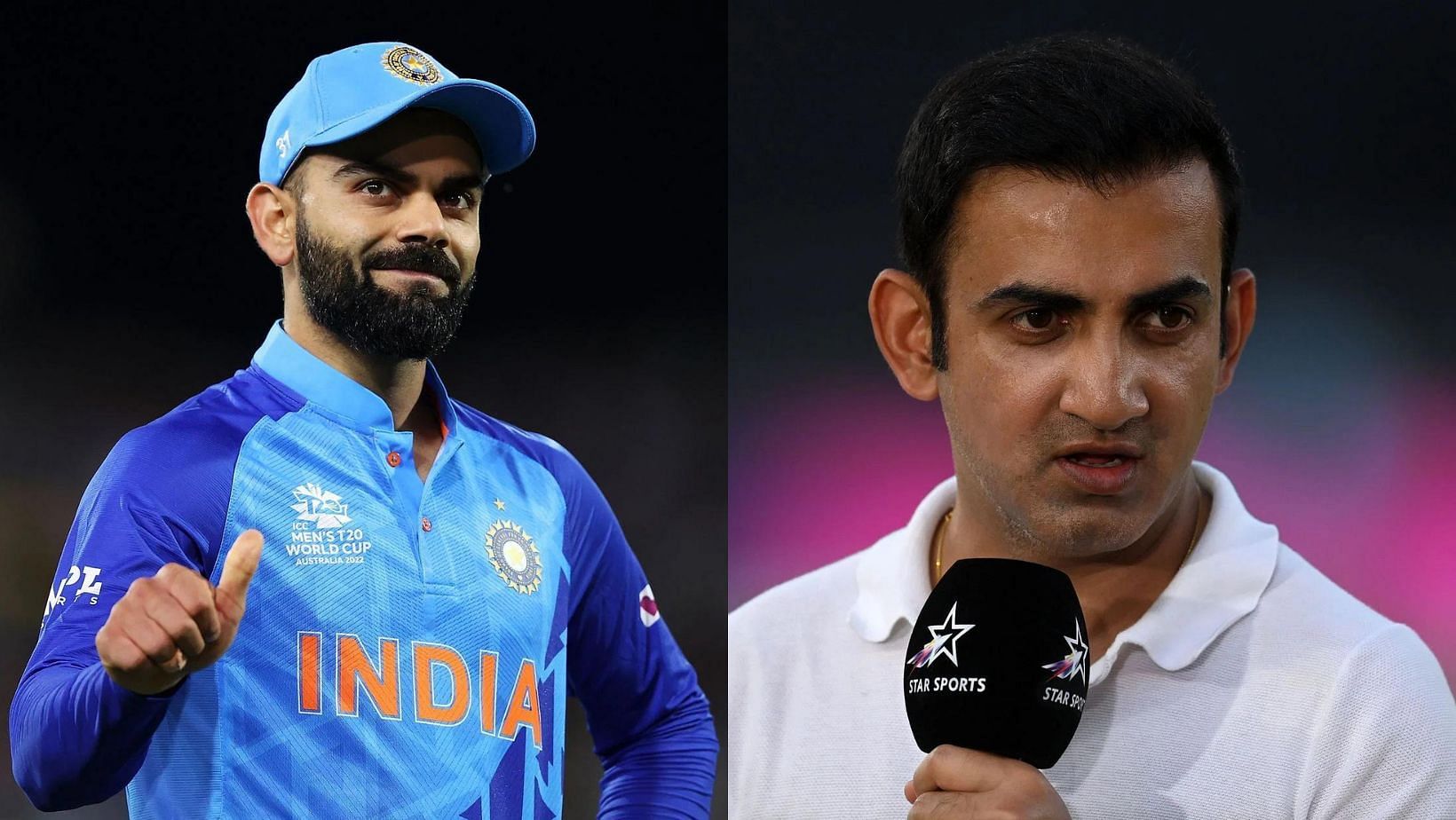 Virat Kohli (L) and Gautam Gambhir.