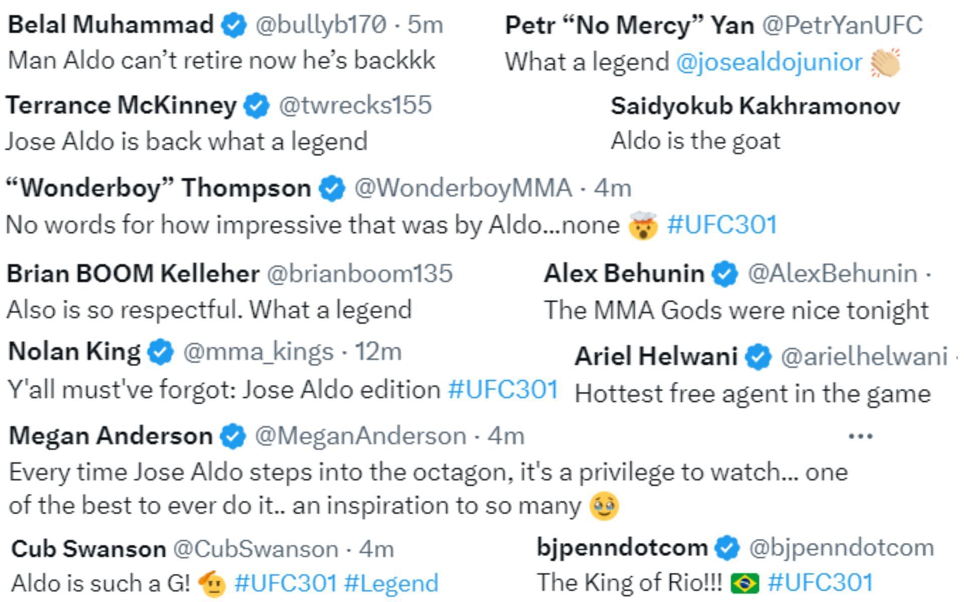 Reactions to Jose Aldo&#039;s win over Jonathan Martinez