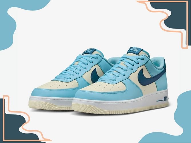 Nike Air Force 1 Low Aquarius Blue/Coconut Milk shoes: Detailed look