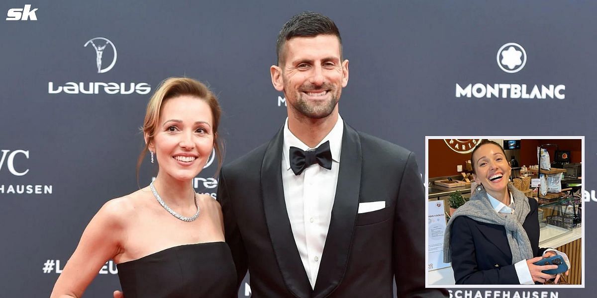 Novak Djokovic and wife Jelena (Source: Getty Images; Instagram)