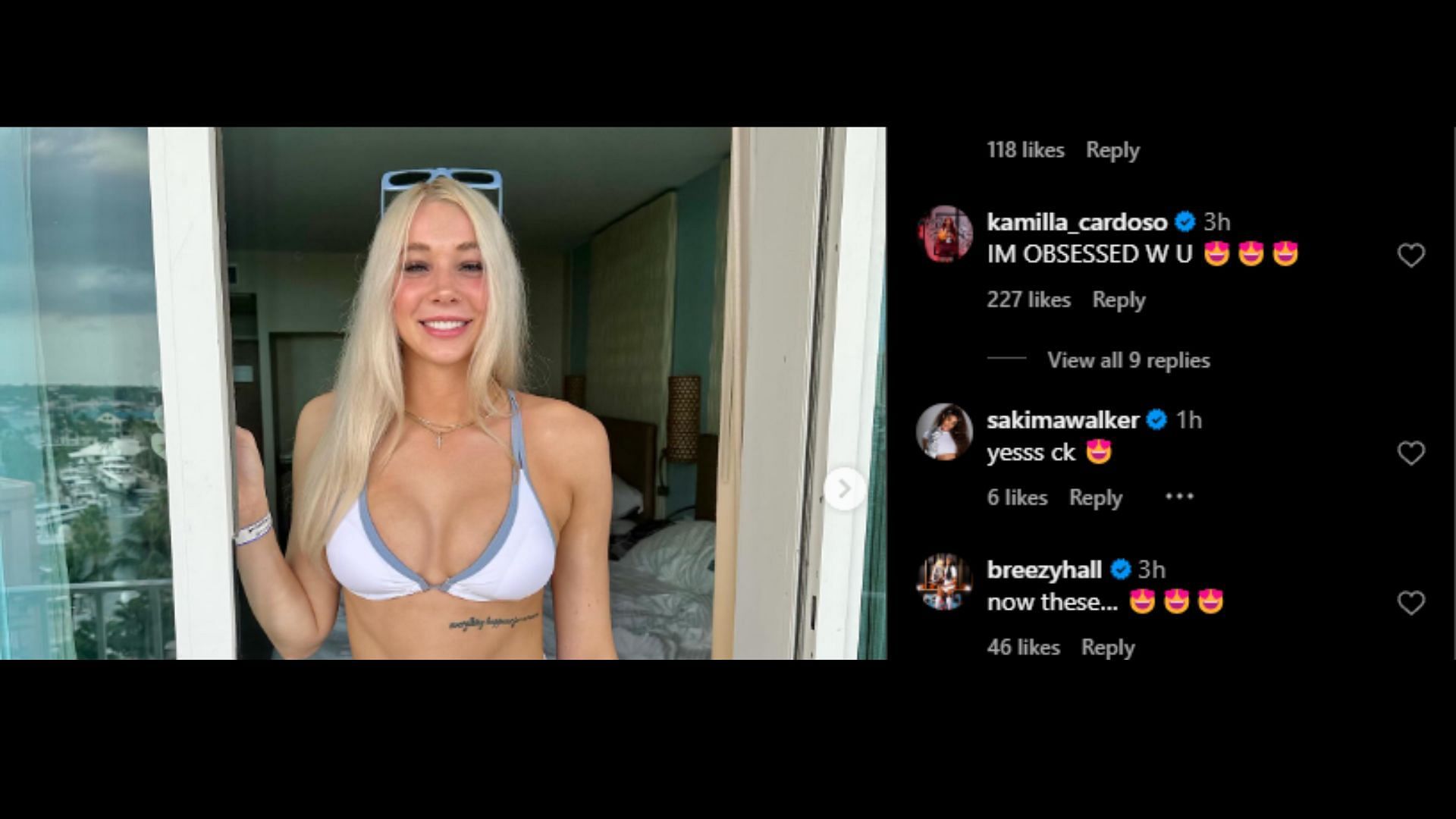 Comments on her post