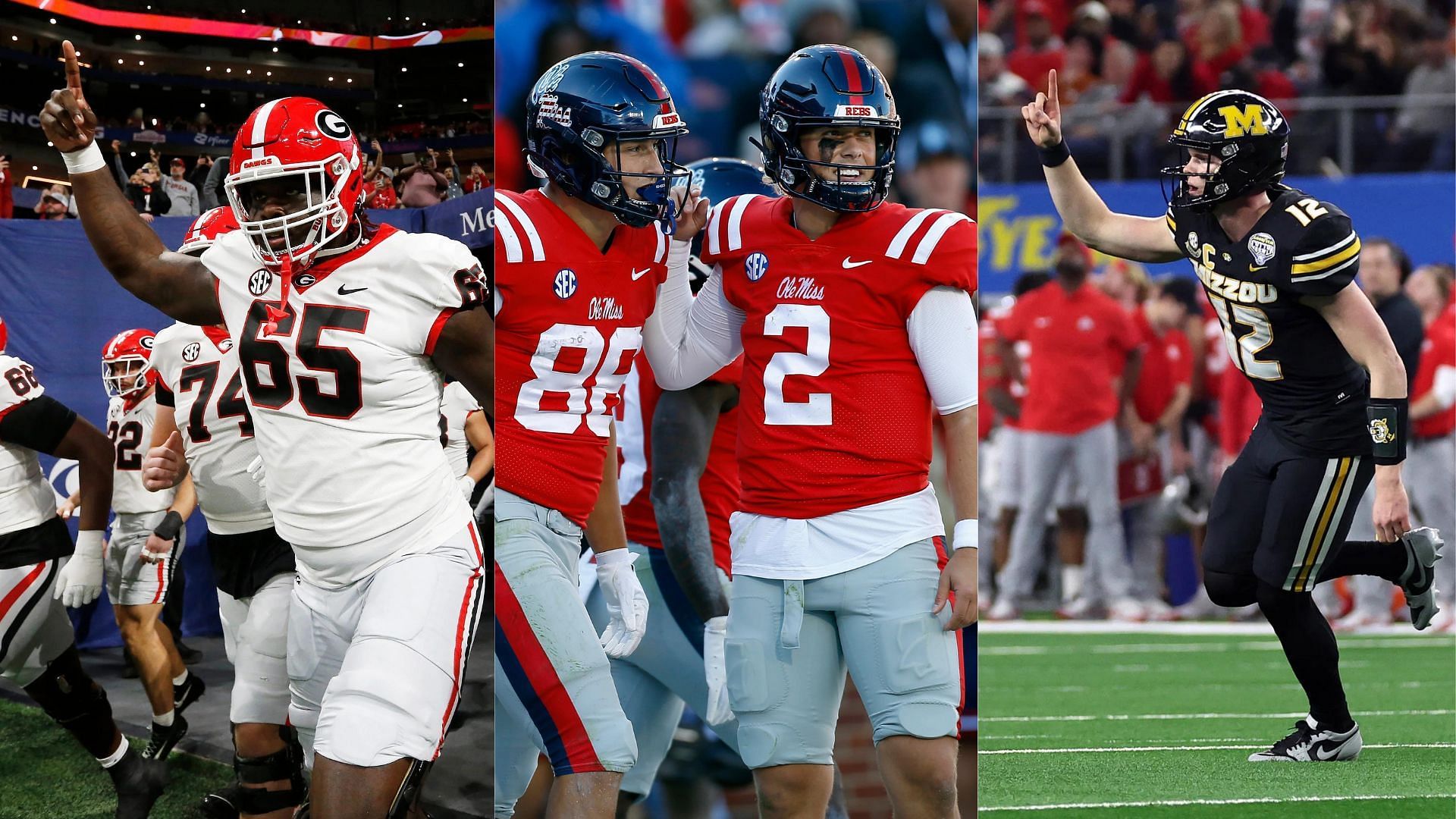 Georgia, Ole Miss, and Missouri are three teams from the SEC preparing for the 2024 season