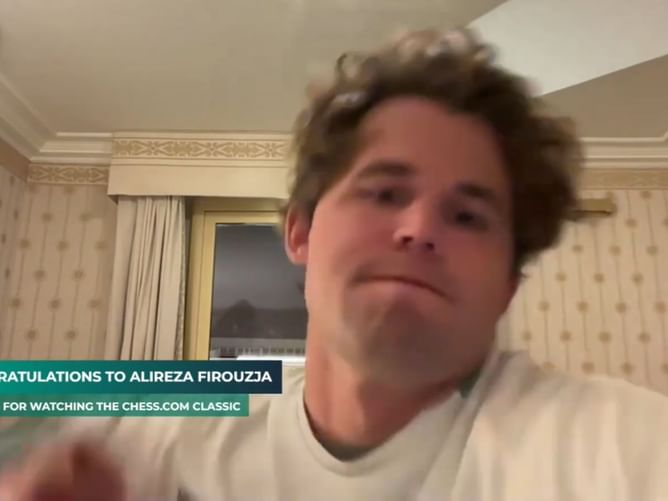 “Needs chess lessons from Tyler1” - Fans react as Magnus Carlsen rages after losing to Alireza Firouzja at Chess.com Classic 2024 finals