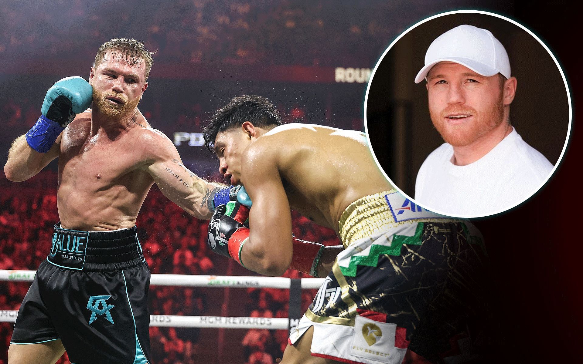 Canelo Alvarez shows respect after knocking down Jaime Munguia for the ...