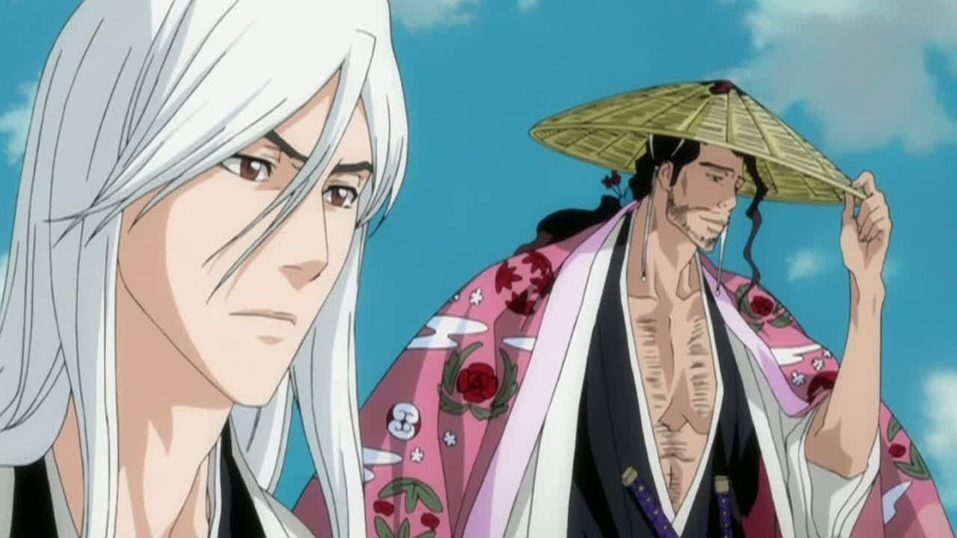 Ukitake and Kyoraku as shown in the Bleach anime series (Image via Studio Pierrot)
