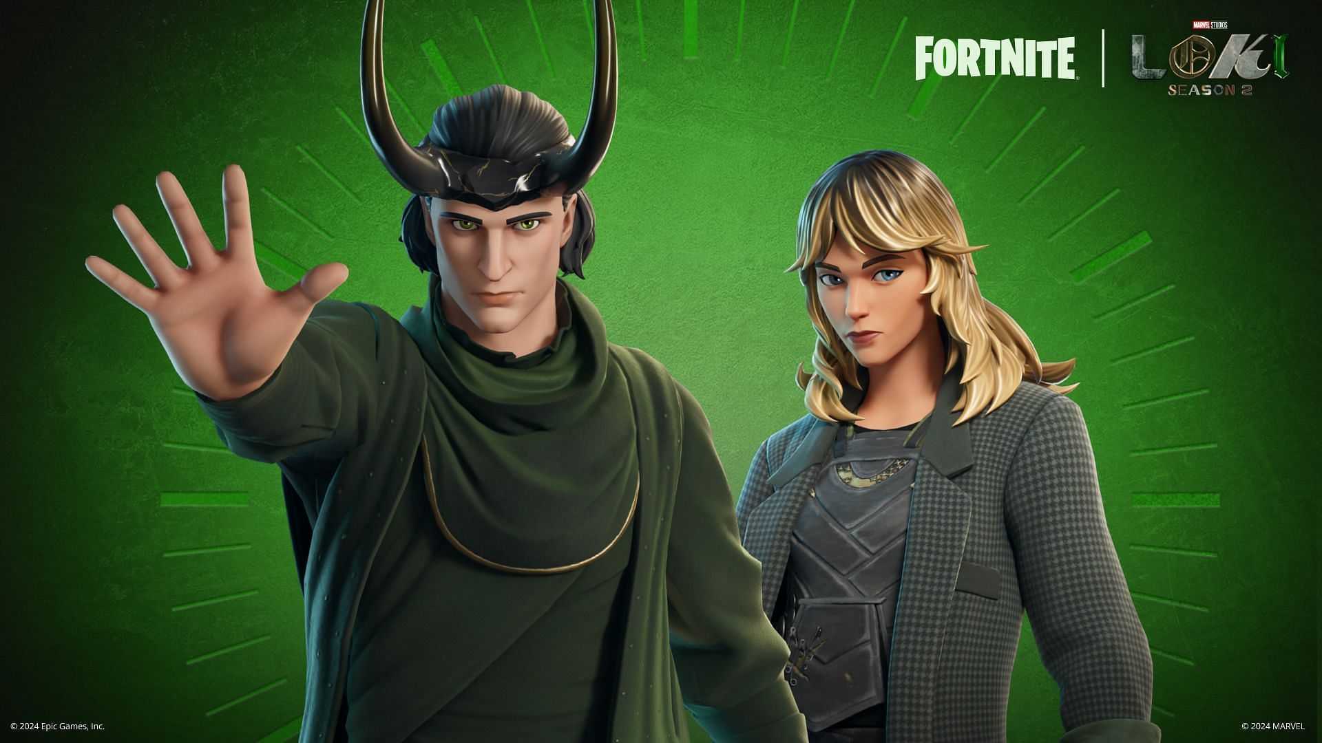 Loki, God of Stories and Sylvie skins (Image via Epic Games)