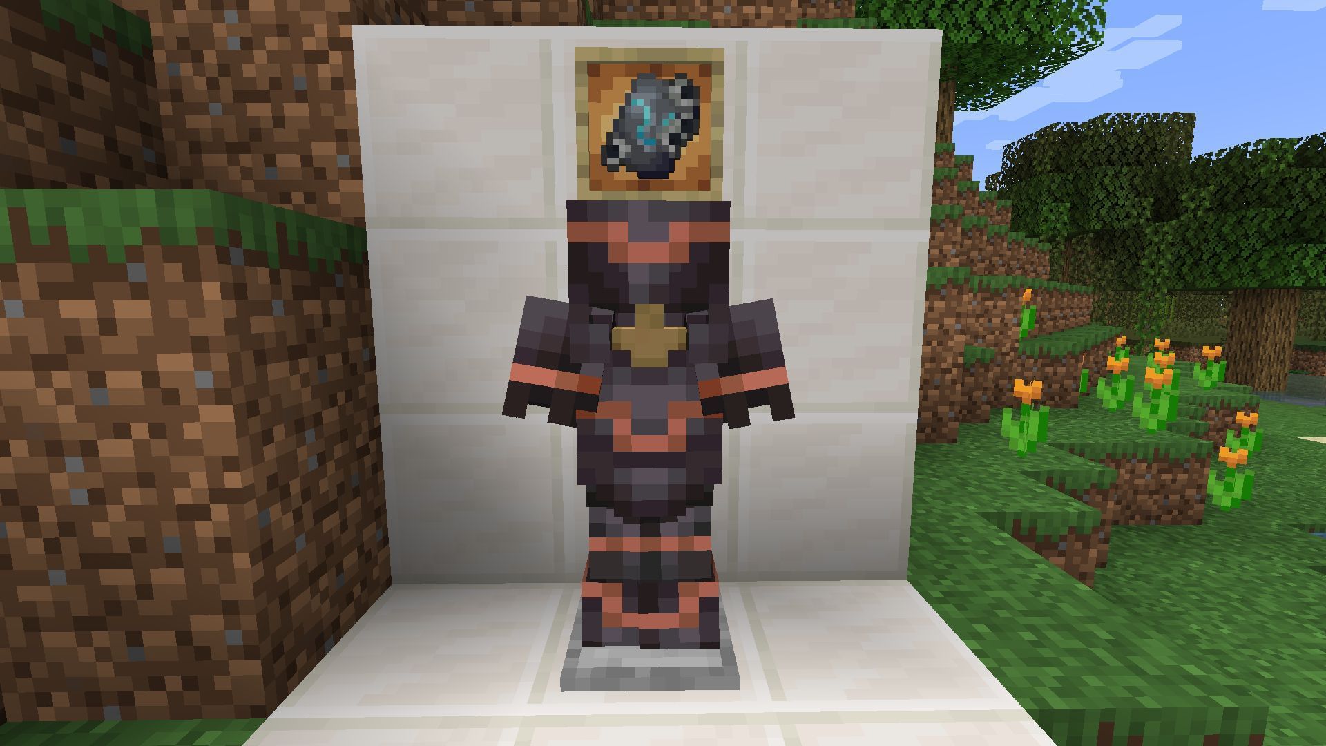 Coast armor trim on netherite armor (Image via Mojang Studios)