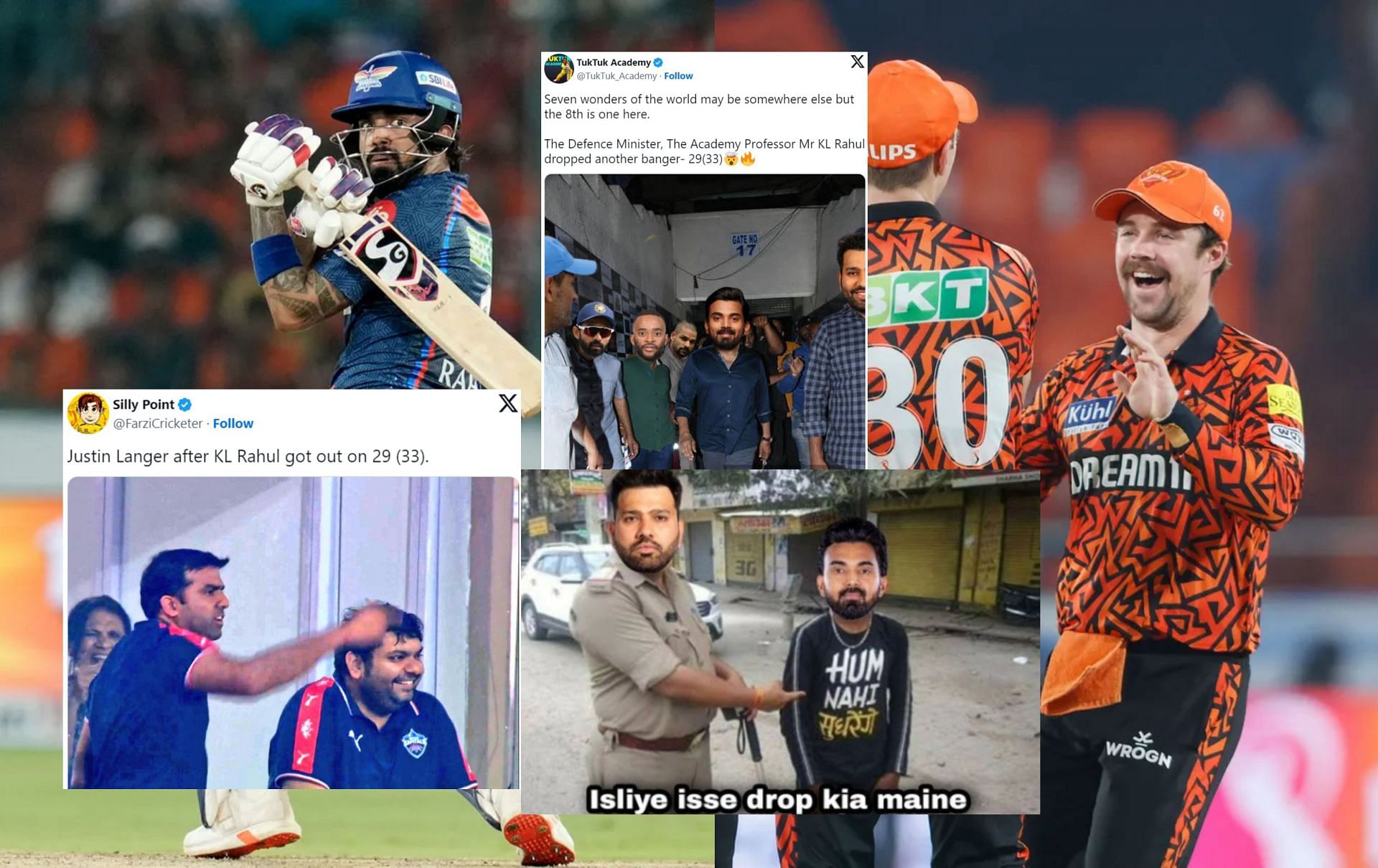 Top 10 funny memes from the 1st innings of SRH vs LSG IPL 2024 clash.