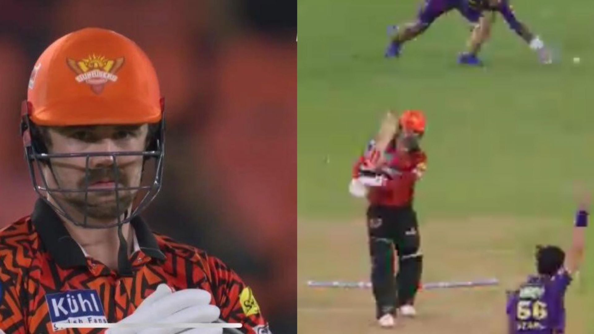 Travis Head got out for a duck in IPL 2024 playoffs (Image: X/IPL)