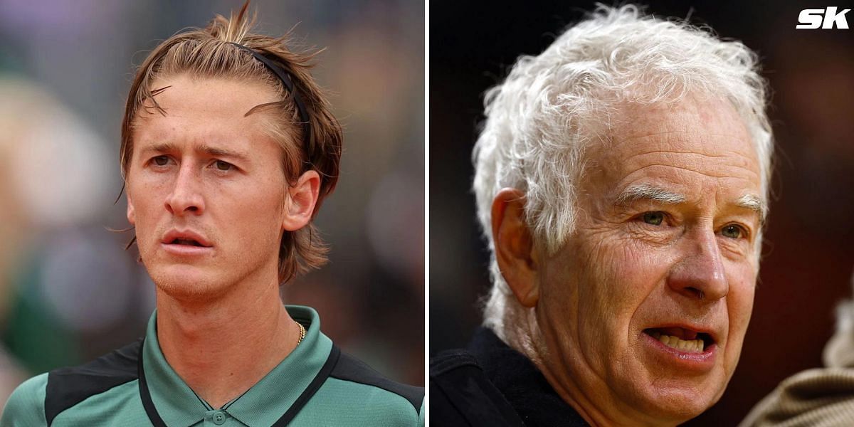 Sebastian Korda (L) John McEnroe (R)