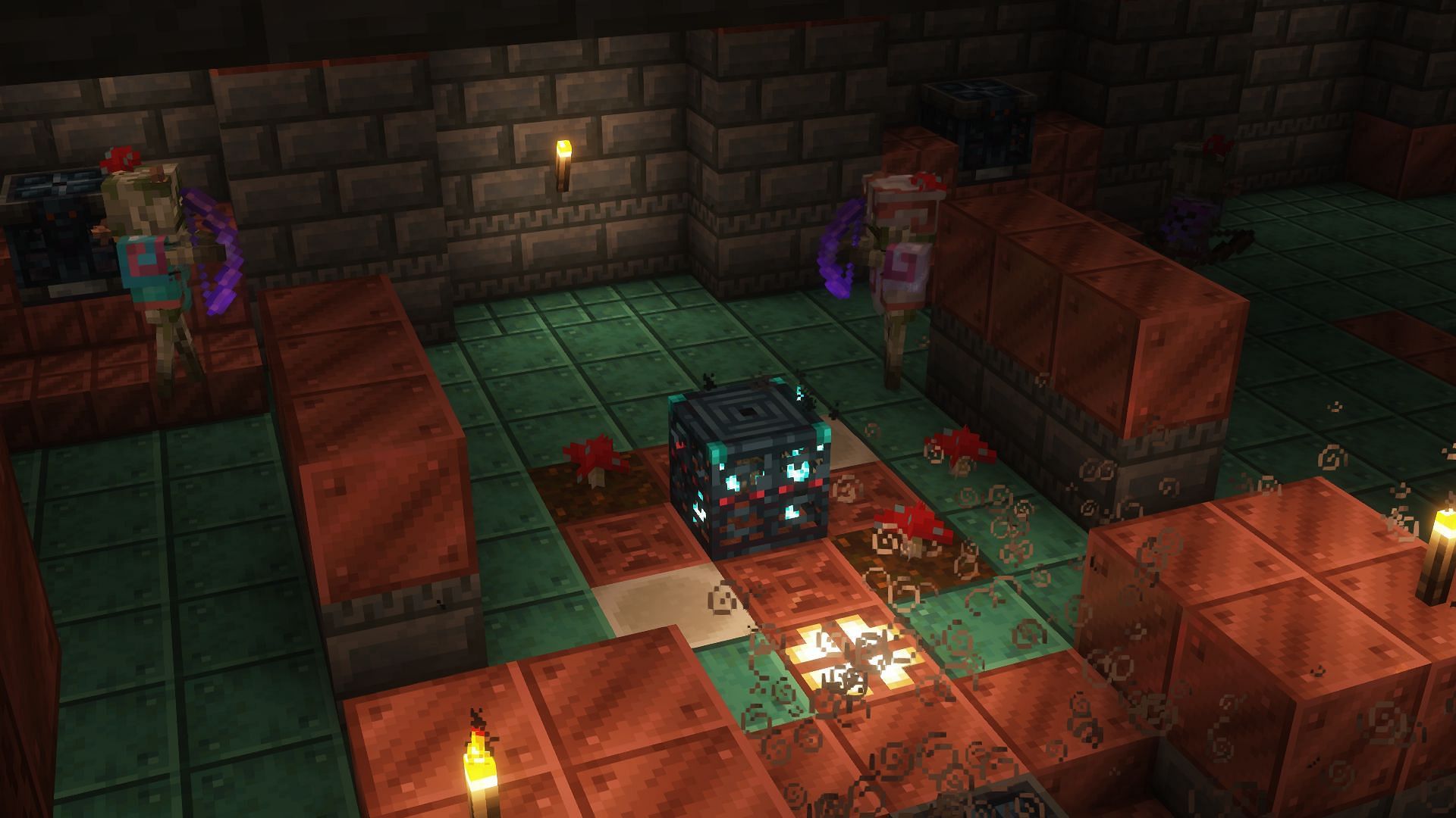 An ominous trial spawner in the trial chambers. (Image via Mojang)