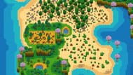 The Beach layout is good for foraging and fishing and offers a lot of open space. (Image via ConcernedApe)
