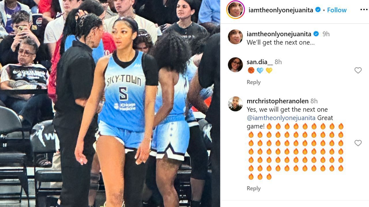 The former wife of Chicago Bulls legend Michael Jordan gave the Chicago Sky words of encouragement after the WNBA team